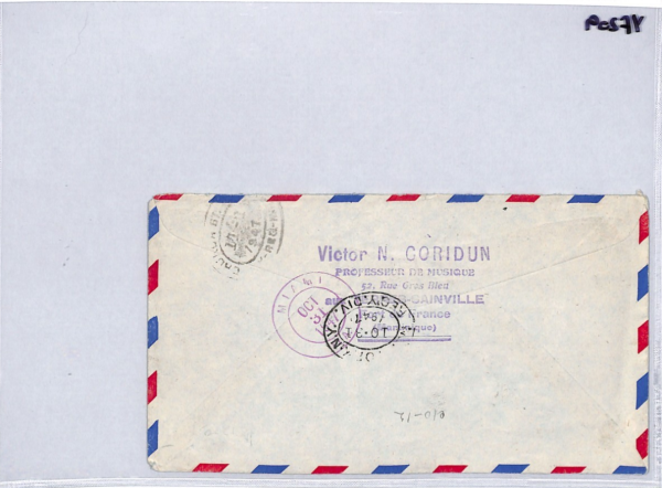 MARTINIQUE Cover 1947 Air *HIGH VALUES* France Cols 200f ALBATROSS BIRDS YF209 - Image 12
