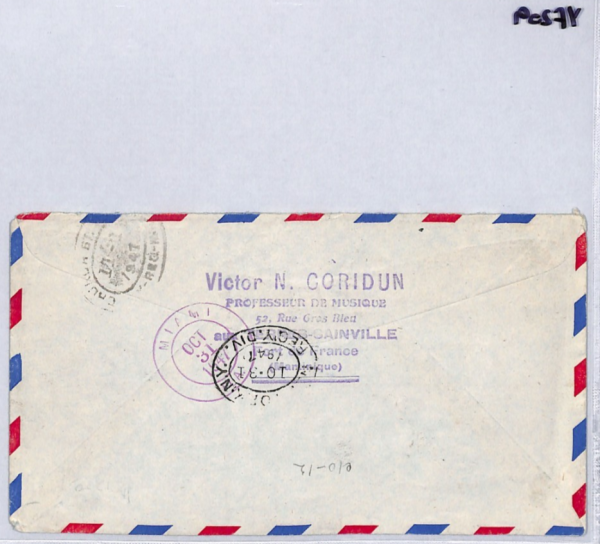 MARTINIQUE Cover 1947 Air *HIGH VALUES* France Cols 200f ALBATROSS BIRDS YF209 - Image 10