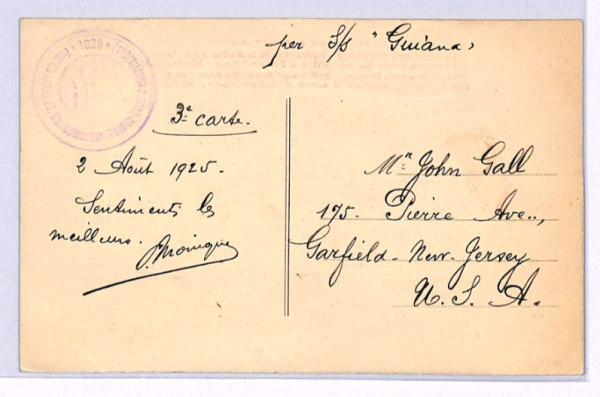 MARTINIQUE Postcard 1925 PPC Hydravion SEA-PLANE *USA NAVY FLIGHT* Arrival XH90 - Image 3