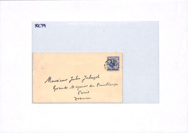 MAURITIUS Cover *15 CENTS* Surcharge 15c/18c Blue 1902 Paris SHIP {samwells}XC79 - Image 11
