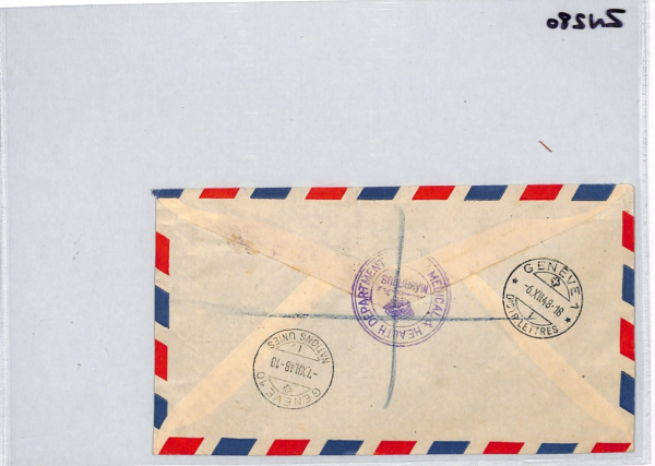 MAURITIUS KGVI Air Cover MEDICAL OFFICIAL 1948 Geneva *WHO* WORLD HEALTH ZN280 - Image 11