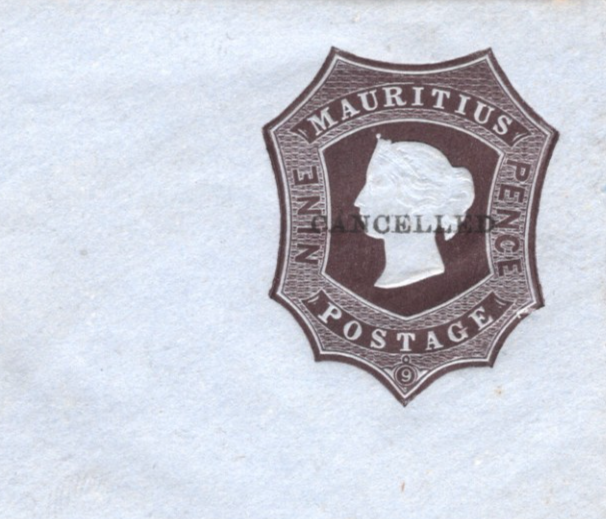 MAURITIUS QV Unused SPECIMEN Postal Stationery 9d Die *CANCELLED* Envelope KA286 - Image 5
