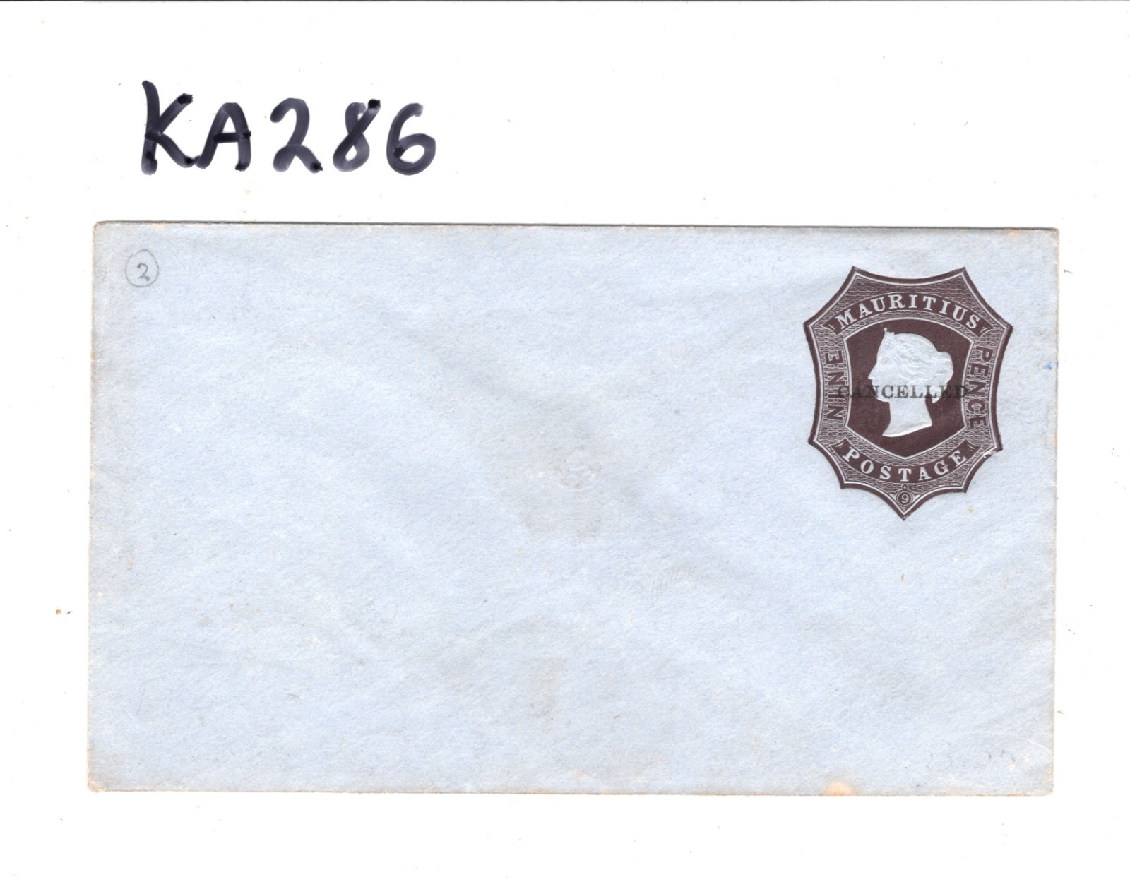 MAURITIUS QV Unused SPECIMEN Postal Stationery 9d Die *CANCELLED* Envelope KA286 - Image 6