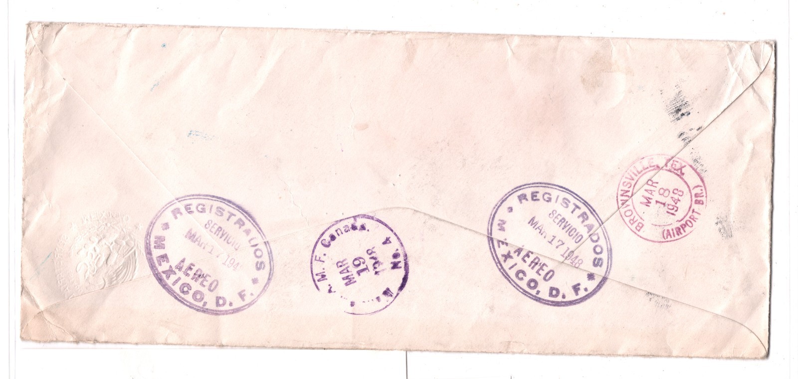 MEXICO Cover EXTRA URGENTE Label *BOLIVIA WAR CONFERENCE* Reg 1948 Canada WT45 - Image 4