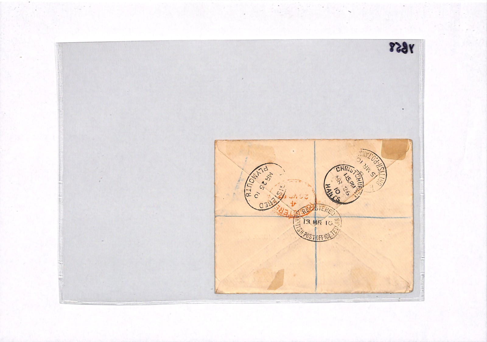 MOROCCO AGENCIES (GB) Overprint KEVII Cover *TETUAN* Registered 1910 Hants YB58 - Image 14
