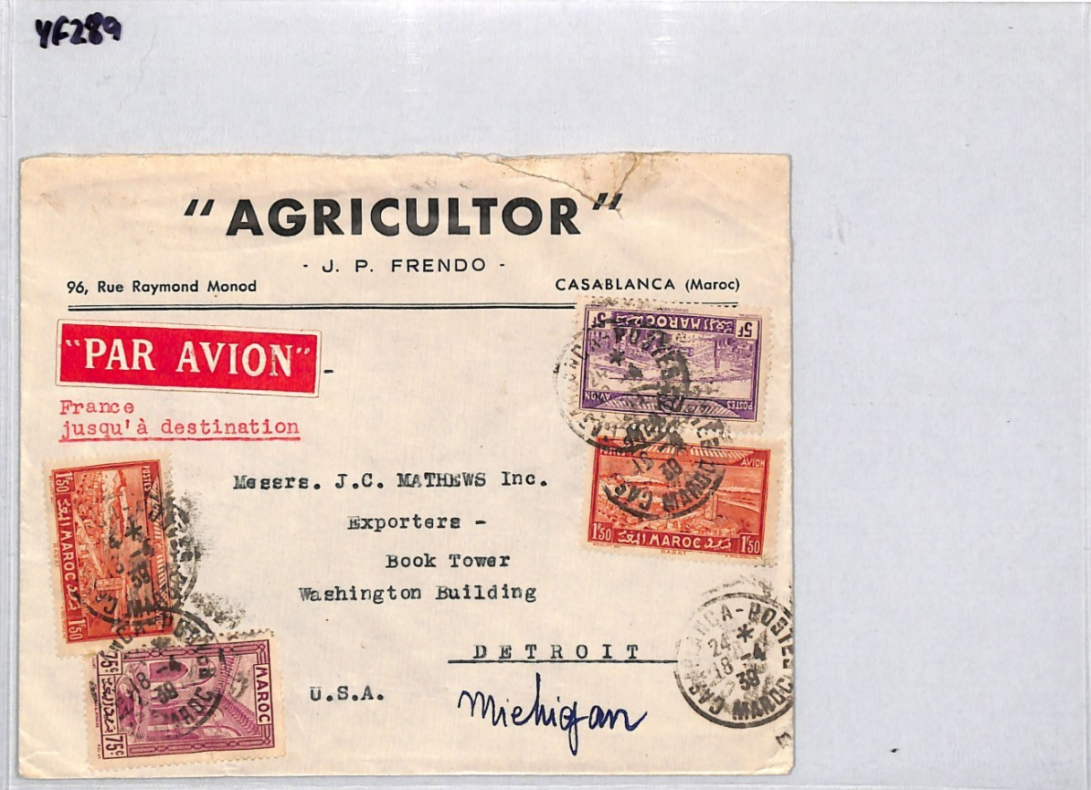 MOROCCO AGRICULTURE ADVERT Cover PULVERISING MACHINE France Cols 1939 USA YF289 - Image 11