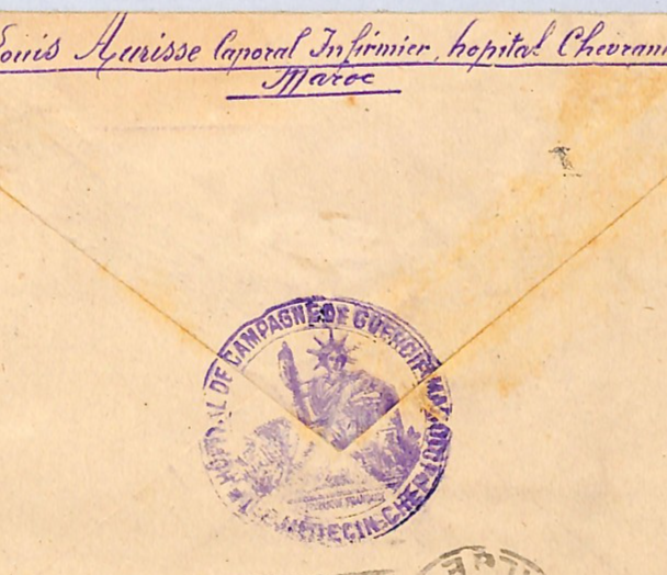 MOROCCO France MILITARY Cover *CHEF MEDECIN* Cachet Hospital 1916 MEDICAL WX323 - Image 13