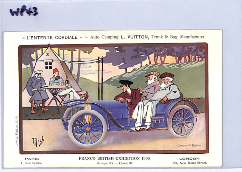 MOTOR CARS Postcard *VUITTON* ADVERT Camping 1908 FRANCO-BRITISH EXHIBITION WP43 - Image 11
