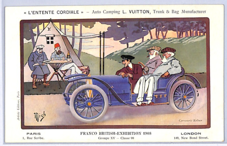 MOTOR CARS Postcard *VUITTON* ADVERT Camping 1908 FRANCO-BRITISH EXHIBITION WP43 - Image 3