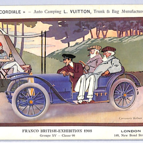 MOTOR CARS Postcard *VUITTON* ADVERT Camping 1908 FRANCO-BRITISH EXHIBITION WP43 - Image 5