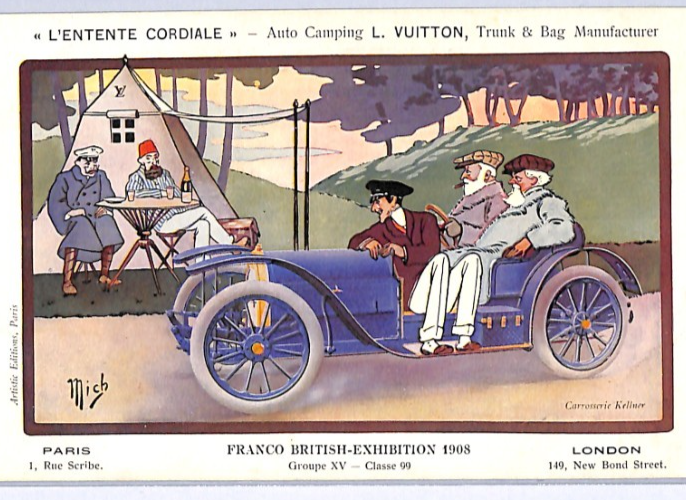MOTOR CARS Postcard *VUITTON* ADVERT Camping 1908 FRANCO-BRITISH EXHIBITION WP43 - Image 7