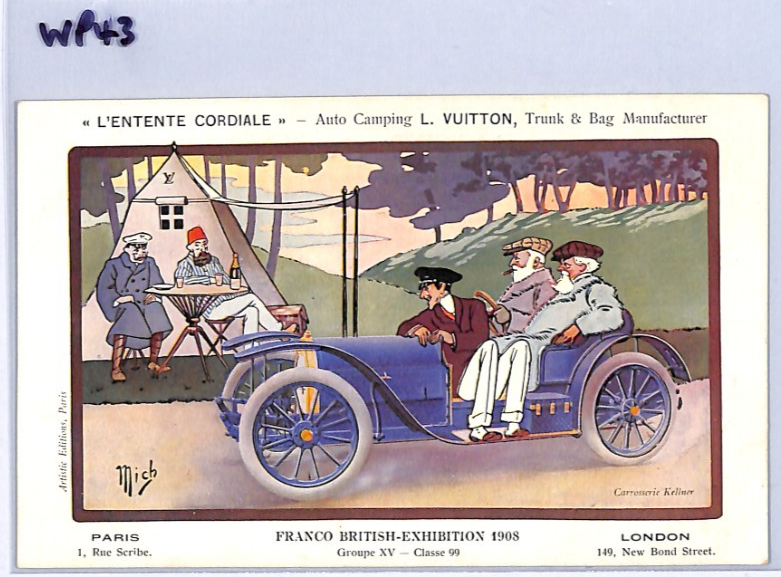 MOTOR CARS Postcard *VUITTON* ADVERT Camping 1908 FRANCO-BRITISH EXHIBITION WP43 - Image 9