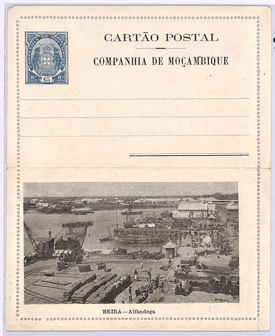 MOZAMBIQUE COMPANY Stationery ILLUSTRATED Letter-Card 65r *Alfandega* Cover WB31