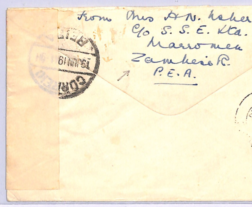 MOZAMBIQUE Company WW2 Cover Beira S.RHODESIA *CENSOR* Mazoe 1941 {samwells}WB17 - Image 4