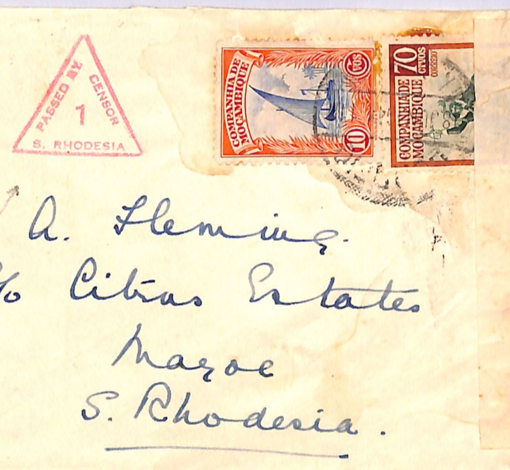 MOZAMBIQUE Company WW2 Cover Beira S.RHODESIA *CENSOR* Mazoe 1941 {samwells}WB17 - Image 6