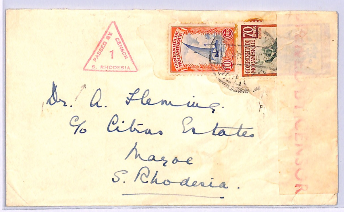 MOZAMBIQUE Company WW2 Cover Beira S.RHODESIA *CENSOR* Mazoe 1941 {samwells}WB17 - Image 7