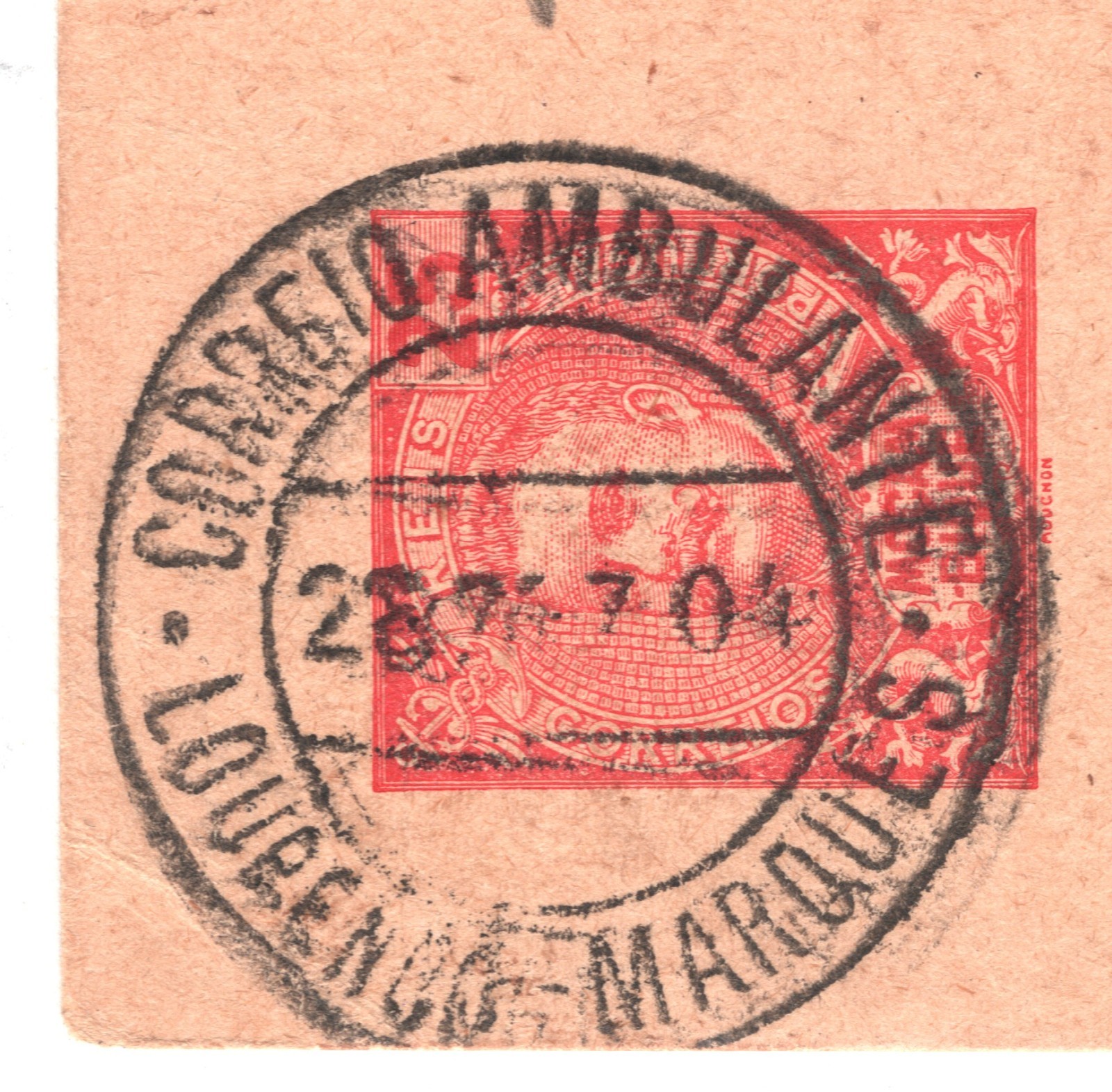 MOZAMBIQUE RAILWAY MAIL Card *LOURENCO MARQUES TPO* 1907 Zululand Message WB37