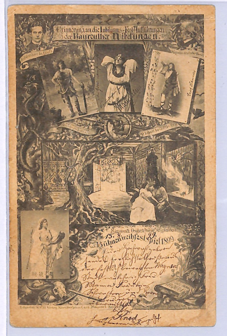 MUSIC OPERA Bavaria Germany EARLY Postcard 1899 *BAYREUTH* Festival PPC WO207