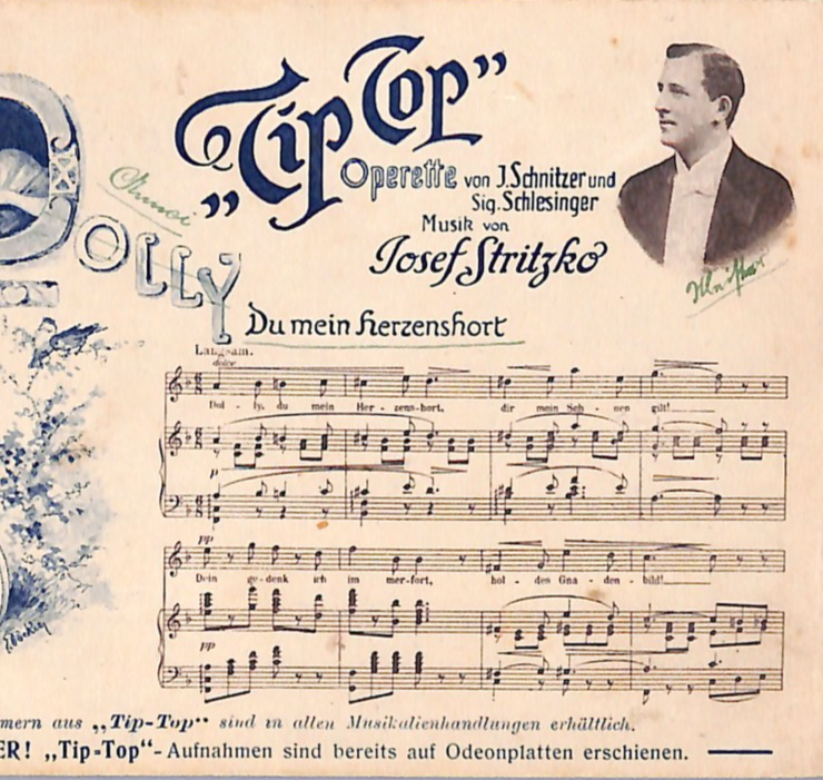 MUSIC Operetta *TIP-TOP* Austria ADVERT Postcard Schnitzer/Schlesinger ART WO198 - Image 3