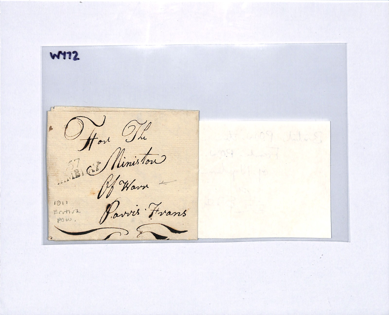 NAPOLEONIC WARS *POW* Letter 1811 BRITISH Soldier Cambrai-France Governor WY72 - Image 10