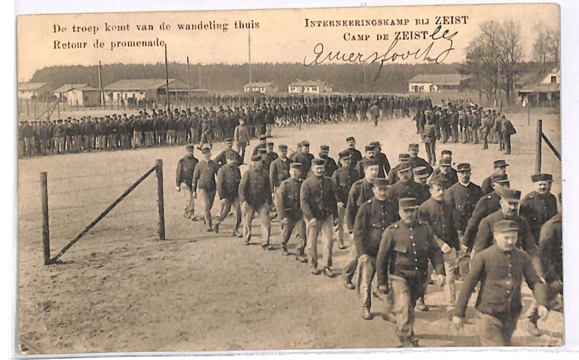NETHERLANDS WW1 Postcard ZEIST INTERNMENT CAMP PPC Amersfoort 1918 Brazil WK126 - Image 2