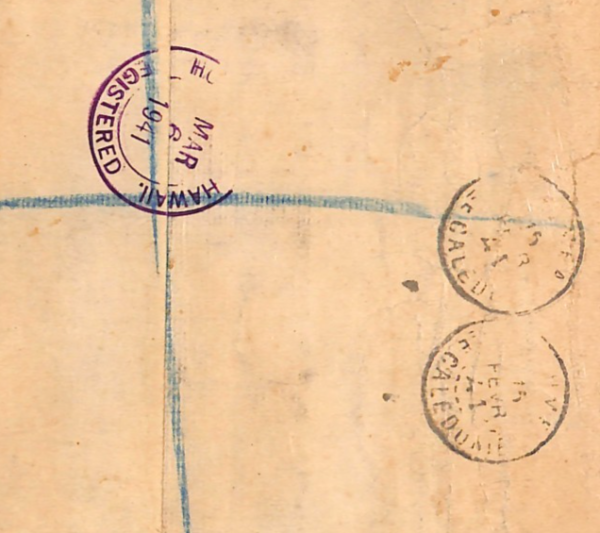 NEW CALEDONIA Cover High Rate WW2 Air *PARIS-NOUMEA* 10f O/p 50f{7} 1941 WT72 - Image 14