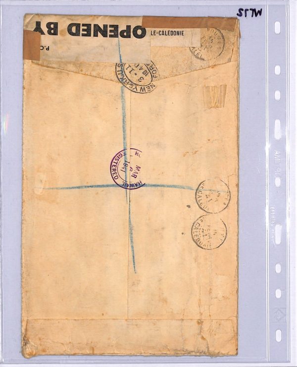 NEW CALEDONIA Cover High Rate WW2 Air *PARIS-NOUMEA* 10f O/p 50f{7} 1941 WT72 - Image 15