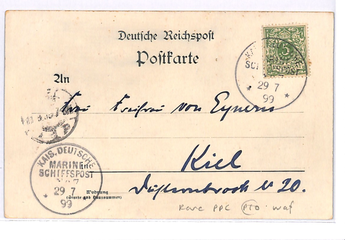 NEW GUINEA Gruss Aus *MATUPI* Ethnic Card 1899 SHIP CANCEL Germany Cols WK37 - Image 4