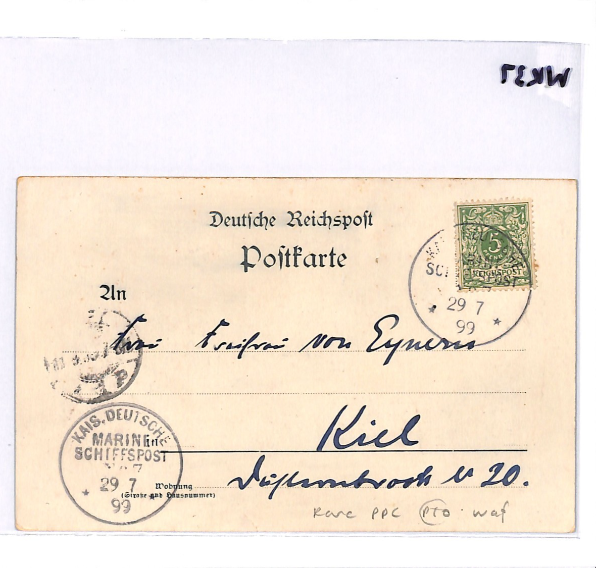 NEW GUINEA Gruss Aus *MATUPI* Ethnic Card 1899 SHIP CANCEL Germany Cols WK37 - Image 8