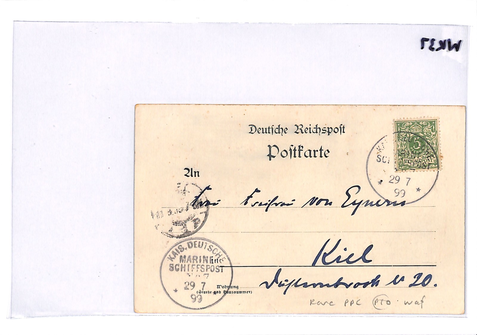 NEW GUINEA Gruss Aus *MATUPI* Ethnic Card 1899 SHIP CANCEL Germany Cols WK37 - Image 10