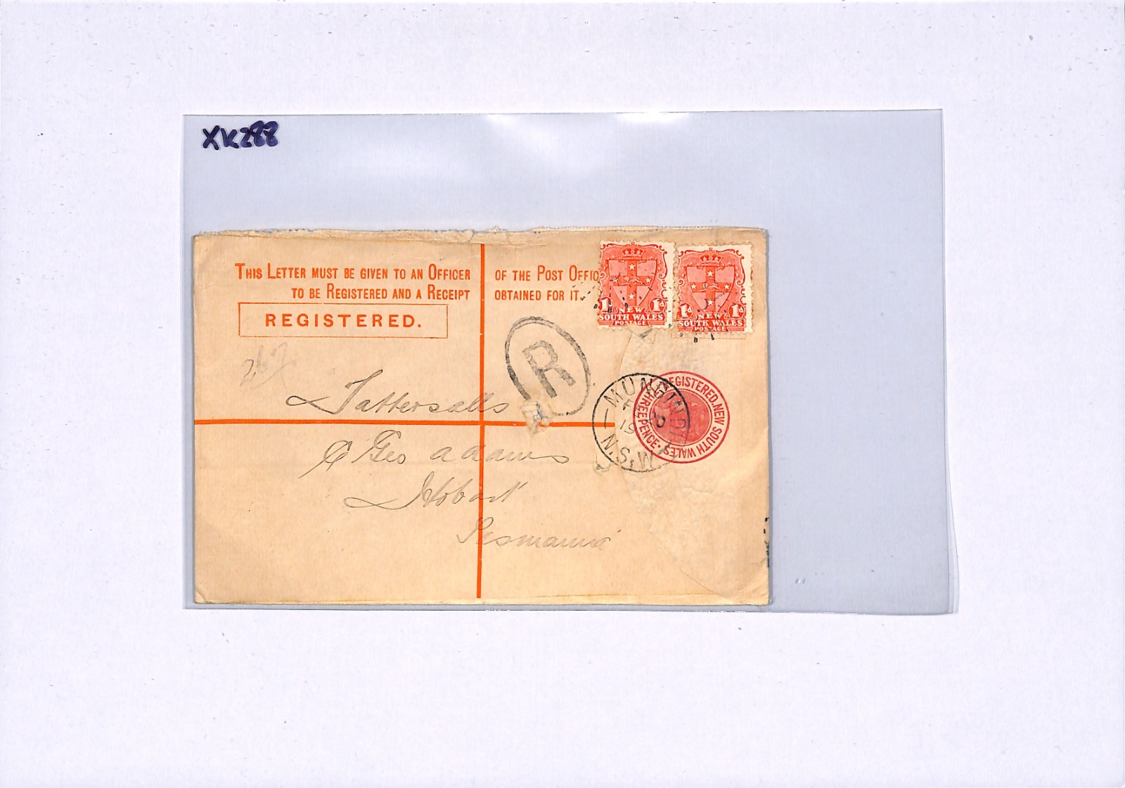 NEW SOUTH WALES Cover *Mungindi* Registered Stationery 1901 Australia NSW XK288 - Image 5