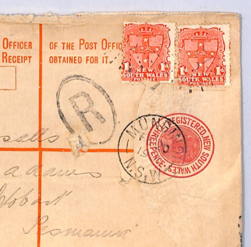 NEW SOUTH WALES Cover *Mungindi* Registered Stationery 1901 Australia NSW XK288