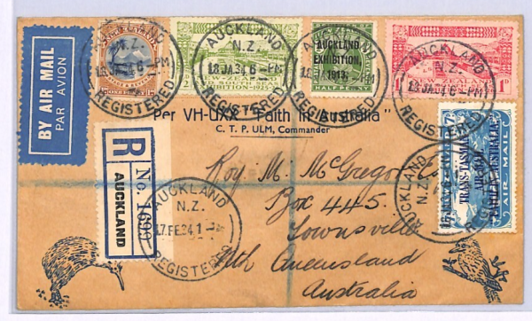 NEW ZEALAND Cover SOUTH SEAS/AUCKLAND EXHIBITION Franking 1932 Auckland XW132