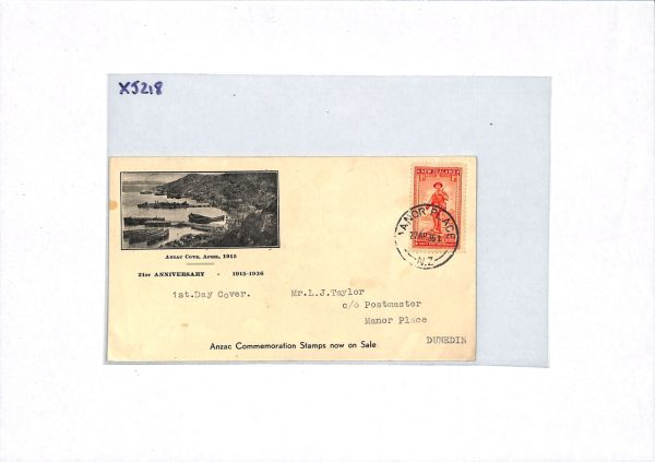 NEW ZEALAND FDC 1936 *ANZAC COVE* Illustrated First Day Cover Manor Place XJ218 - Image 4
