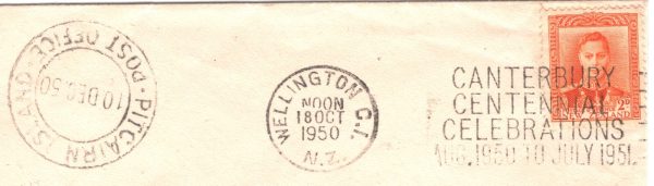 NEW ZEALAND KGVI Cover *PITCAIRN ISLAND* MAIL 1950 ARRIVAL CDS {samwells}XC107 - Image 7