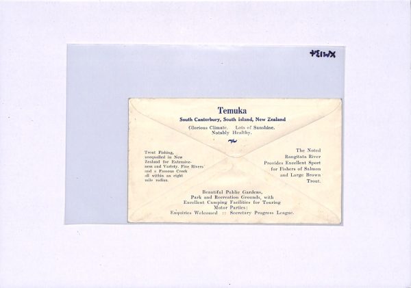 NEW ZEALAND POSTAGE DUE FDC 1939 3d Illustrated Temuka Timaru XW134 - Image 5