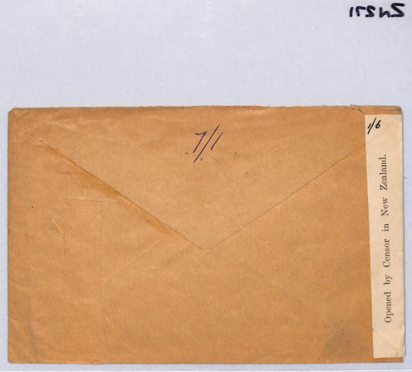 NEW ZEALAND WW2 Cover 5s POSTAL FISCAL Trans-Pacific 1941 Air Mail VICTORY ZN271 - Image 11