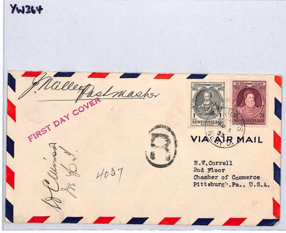 NEWFOUNDLAND 1933 FDC *Gilbert* 1c 24c QUEEN ELIZABETH 1 First Day Cover YW364 - Image 10