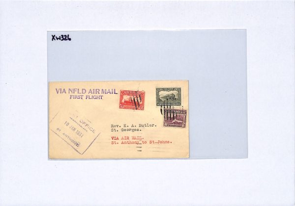 NEWFOUNDLAND Air 1931 Cover FIRST FLIGHT 2c 8c 5c EXPRESS TRAIN Franking XW326 - Image 9