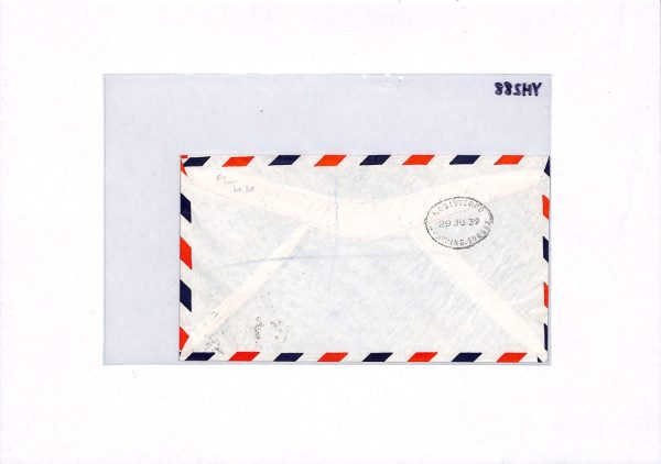 NEWFOUNDLAND Air Mail Cover FIRST FLIGHT GB Worthing Botwood Reg 1939 YH288 - Image 6