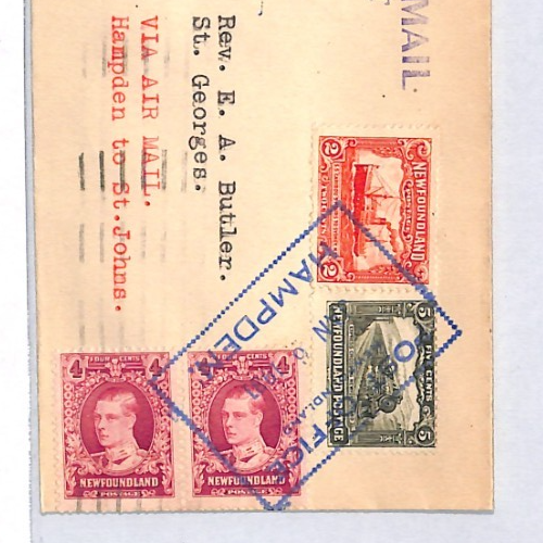 NEWFOUNDLAND Air Mail Cover FIRST FLIGHT Hampden St Johns 1931{samwells}YH290 - Image 4