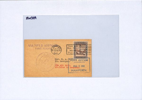 NEWFOUNDLAND Air Mail Cover FIRST FLIGHT St John's Hampden 1931 Canada XW329 - Image 12