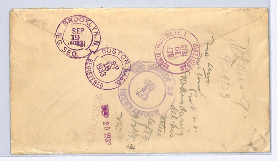 NEWFOUNDLAND Canada 1933 Cover 15c Claret *HUMPHREY GILBERT* Ship SQUIRREL XK221 - Image 4