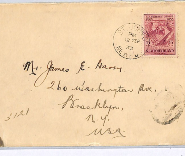 NEWFOUNDLAND Canada 1933 Cover 15c Claret *HUMPHREY GILBERT* Ship SQUIRREL XK221 - Image 7
