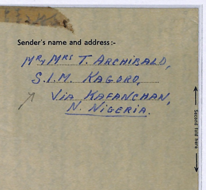 NIGERIA Air Letter Kagoro Jos SUDAN INTERIOR MISSION GB Scotland Glasgow WM196 - Image 3