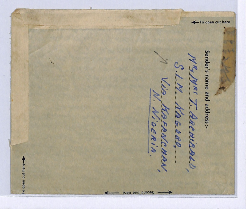 NIGERIA Air Letter Kagoro Jos SUDAN INTERIOR MISSION GB Scotland Glasgow WM196 - Image 4