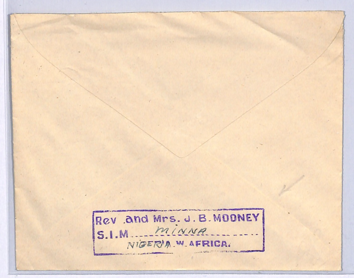 NIGERIA Cover Minna *SUDAN INTERIOR MISSION* Cachet 1945 Glasgow {samwells}WM198 - Image 3