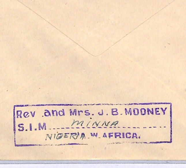 NIGERIA Cover Minna *SUDAN INTERIOR MISSION* Cachet 1945 Glasgow {samwells}WM198