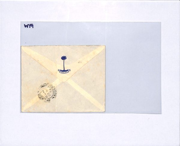 NIGERIA MILITARY Cover *WEST AFRICA FIELD FORCE* Zaria 1929 PALM TREE Crest WY9 - Image 11