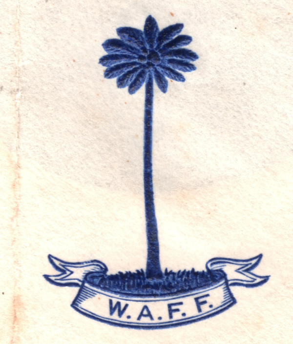 NIGERIA MILITARY Cover *WEST AFRICA FIELD FORCE* Zaria 1929 PALM TREE Crest WY9